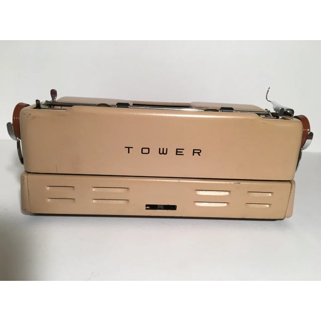 1950s Vintage Tower Tabulator Typewriter with Case & Key For Sale - Image 5 of 13