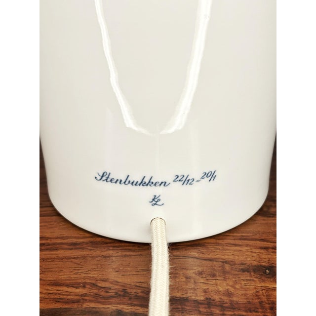 Zodiac Capricorn Table Lamp by Kaj Lange for Royal Copenhagen & Fog & Mørup, 1970s For Sale - Image 6 of 10