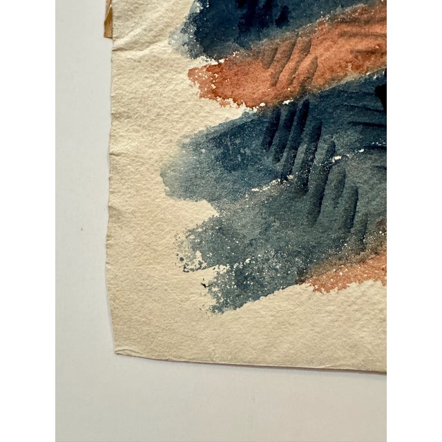 Rustic Henry Emil Salloch Original Watercolor on Paper Floral Still Life, 1942. For Sale - Image 3 of 6