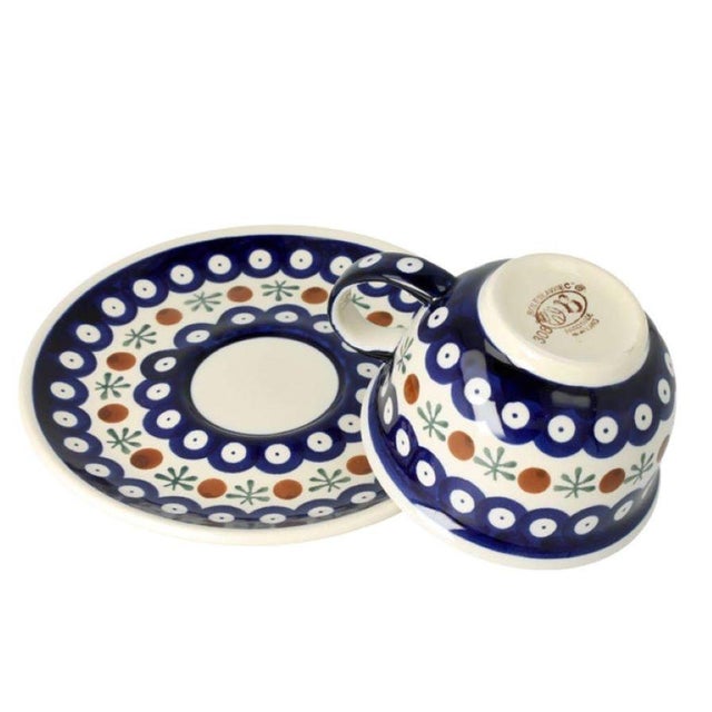 This ceramic cup with a saucer, featuring a 0.2-liter capacity, is perfect for enjoying and serving coffee and tea. All...