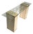 Mid-Century Modern Console Table with Engraved Abstract Expressionist Glass Top, 1960s For Sale
