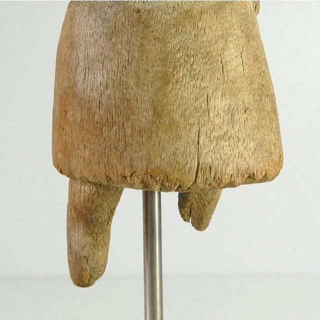 African Tribal Wooden Lobi Sculpture from Burkina Faso, 1970s For Sale - Image 4 of 10