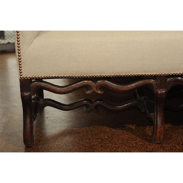 Wood 17th Century Antique High Back Sofa For Sale - Image 7 of 9