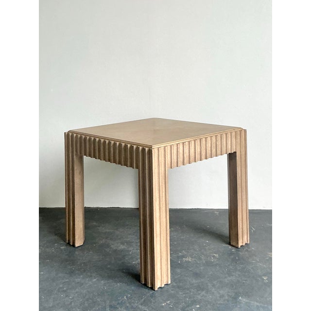 Vintage Boho Marge Carson Fluted Game Table For Sale - Image 12 of 12