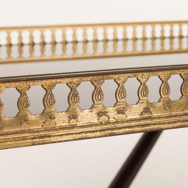 Mid-Century Italian Brass Serving Trolley, 1960s For Sale - Image 12 of 14