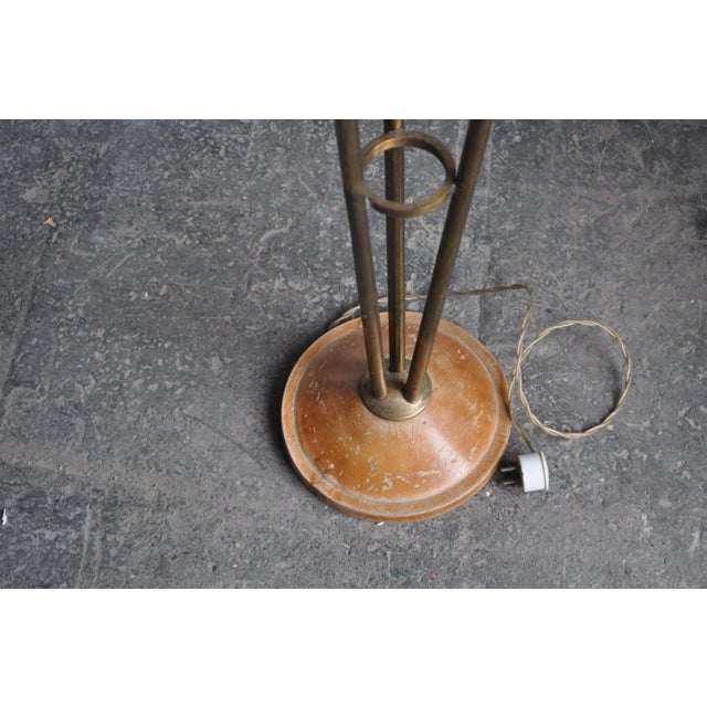Art Deco Brass Floor Lamp, 1940s For Sale - Image 3 of 9