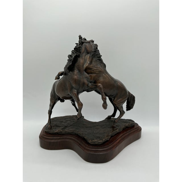Bronze Sculpture “Mustang Challenge” Dee Adams Prater 2/10 Signed For Sale In Los Angeles - Image 6 of 12
