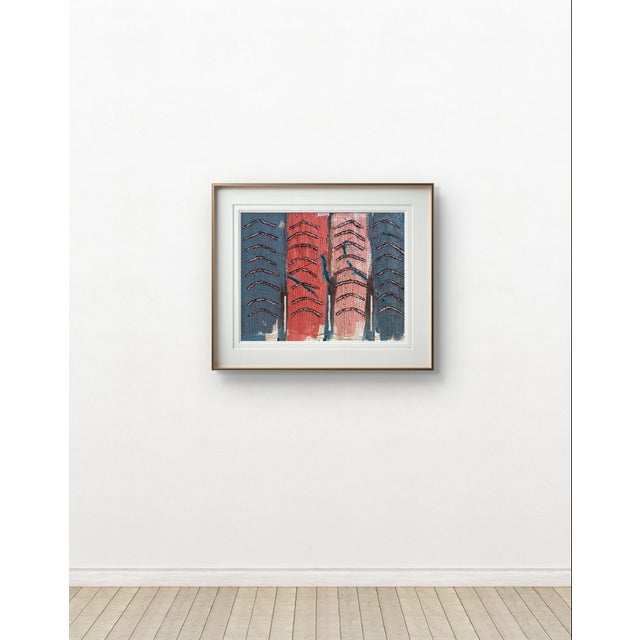 Mid-Century Modern Barbara Beck 1990 Abstract Watercolor Painting on Paper - Signed/Dated/Unframed For Sale - Image 3 of 5