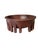 A large 20th Century Samoan circular wooden kava bowl called a tanoa fai'ava and carved from a single piece of wood,...