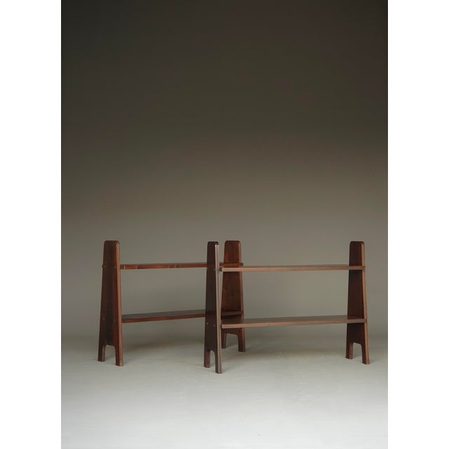 Mid-Century Freestanding Stackable Book Shelves, 1950s, Set of 2 For Sale - Image 12 of 18