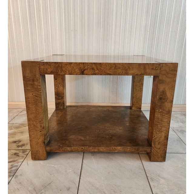 1970s Olivewood Burl Side Table Milo Baughman for Lane Altavista For Sale - Image 12 of 18