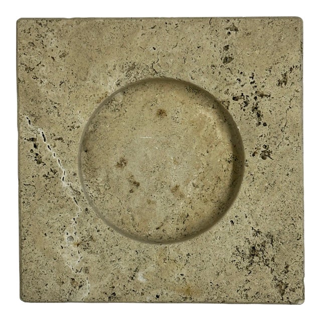 Mid-Century Italian Travertine Ash Tray, 1970s For Sale