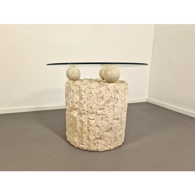 Fossil Stone Coffee Table attributed to Magnussen Ponte, 1980s For Sale - Image 12 of 12
