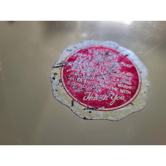 Kaymet Vintage 1960 Authenticated Kaymet London Round Tray For Sale - Image 4 of 4