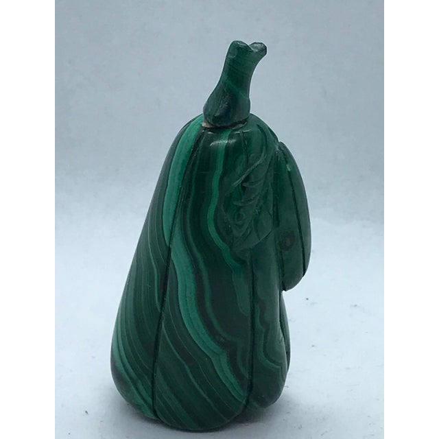 Vintage Malachite Gourd Shape Snuff Bottle For Sale - Image 4 of 12