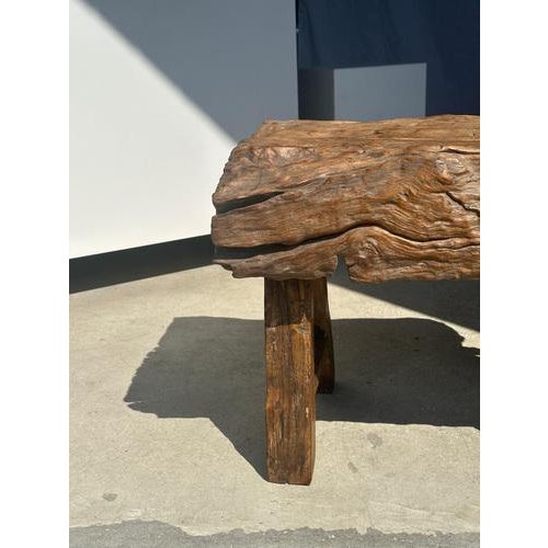 Contemporary Small Side Table in Asian Teak For Sale - Image 3 of 18