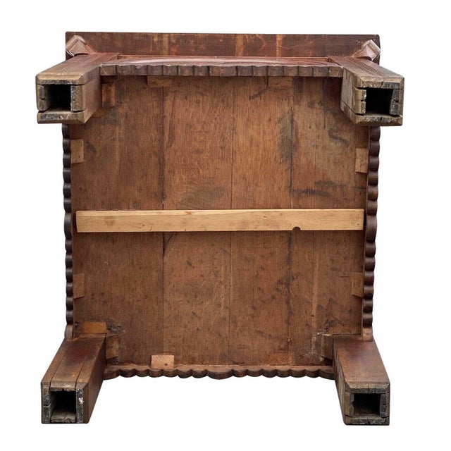 Antique Victorian Tiger Oak Parlor Table Attributed to Thomas Brooks of New York City For Sale - Image 11 of 12