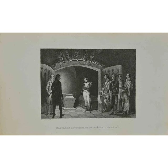 Napoléon au tombeu de Frédéric Le Grand is an etching realized after Marie-Nicolas Ponce-Camus that belongs to the suite...