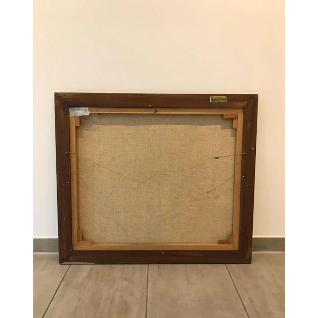 Black Franz Stirnimann, Composition, Oil on Canvas For Sale - Image 8 of 9