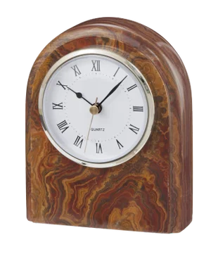 Brown Onyx Desk Clock