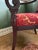 Vintage Wood-Framed Accent Chair in Red & Gold Paisley For Sale - Image 4 of 9