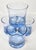 Contemporary 1990s Twirling Blue Vintage Double Old Fashioned Glasses- Set of Four For Sale - Image 3 of 11