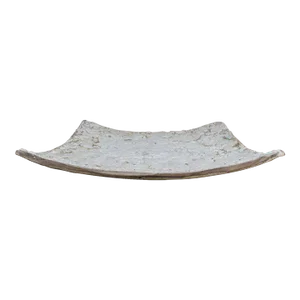 Mid 20th Century Toshiko Takaezu White Volcanic Glaze Square Plate