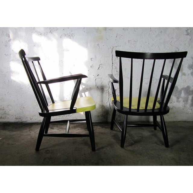 Vintage Spindle Back Armchairs, 1950s, Set of 2 For Sale - Image 6 of 12