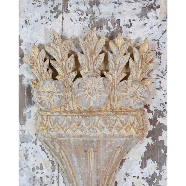 Baroque 18th Century Carved and Painted Wooden Panel For Sale - Image 3 of 6