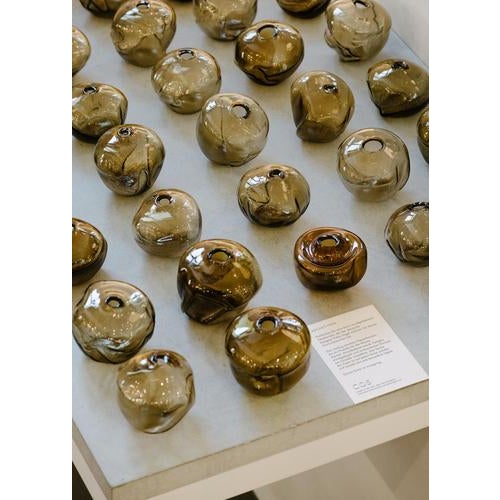 Contemporary 1/2 LTR Forms Gold Blown Glass Decorative Object by Vogel Studio For Sale - Image 3 of 7