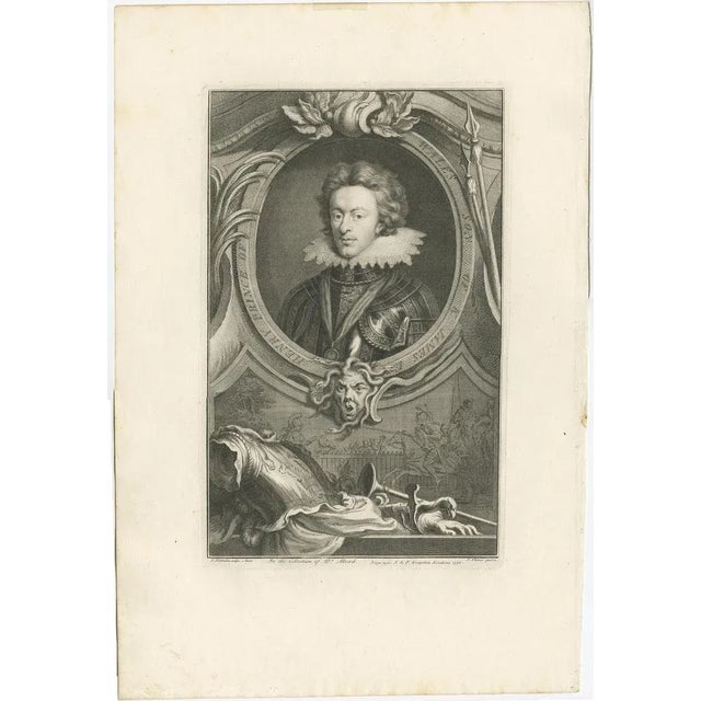 Antique portrait titled 'henry, prince of wales, son of k. James i'. Old portrait of henry frederick. Henry frederick,...
