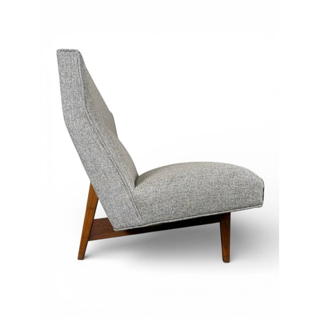 Mid-Century Modern 1960s Jens Risom Sofa - Mid Century Modern - Model 250 Armless Sofa With Walnut Base For Sale - Image 3 of 9