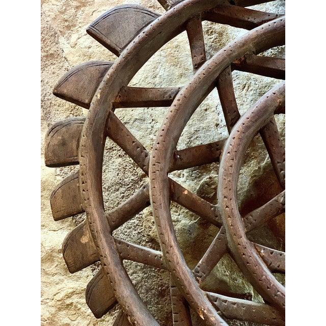 Tribal African ‘Ci Wara’ Male Antelope Wood Carved Ceremonial, Tribal Art Headdress of the Bamana Peoples of Mali For Sale - Image 3 of 12