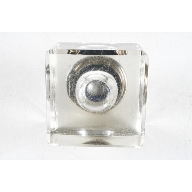 Silver Antique Scottish Crystal and Sterling Silver Inkwell For Sale - Image 8 of 9