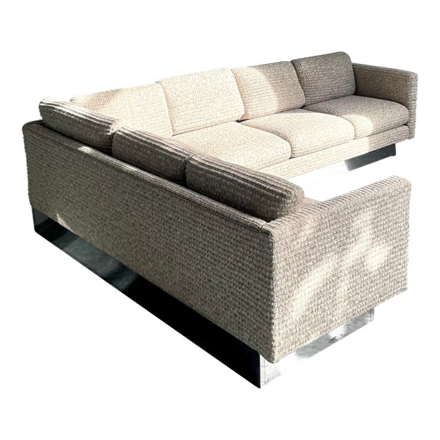 Vintage Boho Milo Baughman for Forecast Furniture Sectional Sofa For Sale