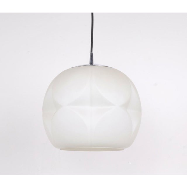 Opaline Glass Pendant Lamp from Peill & Putzler, 1960s For Sale - Image 4 of 11