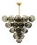 21st Century Italian Grappolo Polished Brass Smoky Bubbles Murano Glass Chandelier by Fabio LTD For Sale
