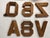 Vintage Handmade Wooden Letters Set/6 For Sale - Image 4 of 4