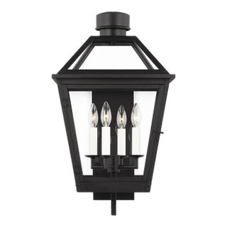 Chapman & Myers by Visual Comfort Studio Hyannis Large Lantern, Textured Black For Sale