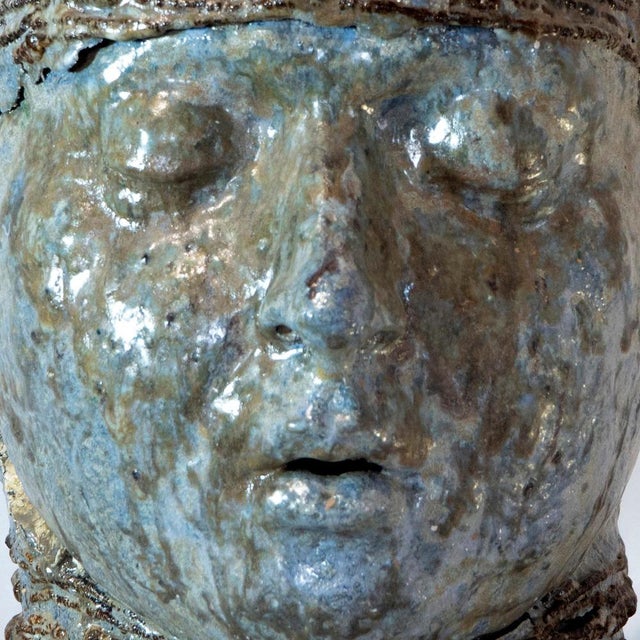 Sea Glazed Refractory and Iron Sculpture, 2010s For Sale - Image 16 of 17