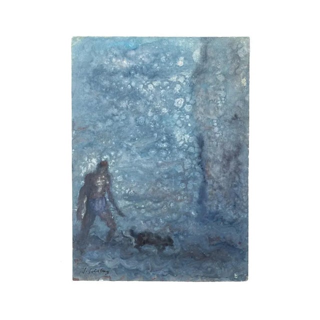 Under the Snow - Original Mixed Media on paper by Simon Goldberg - 20th Century 20th century For Sale - Image 3 of 3