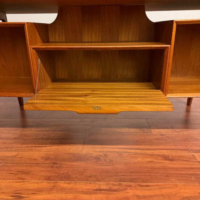 Omann Jun Danish Vintage Model 75 Teak Desk For Sale In Seattle - Image 6 of 16