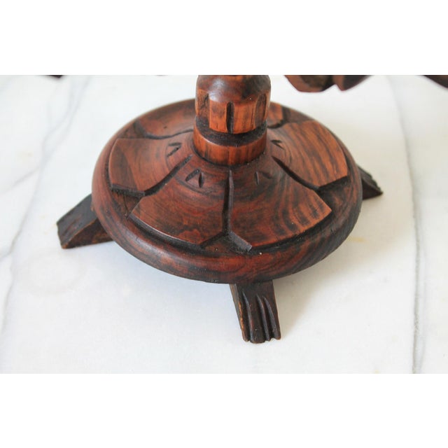Rustic Spanish Revival Style Carved Wood Five Arm Candelabra For Sale In Milwaukee - Image 6 of 12