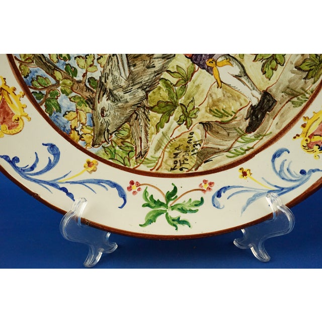 Large Neo-Renaissance Ceramic Plates, 1930, Set of 2 For Sale - Image 11 of 18