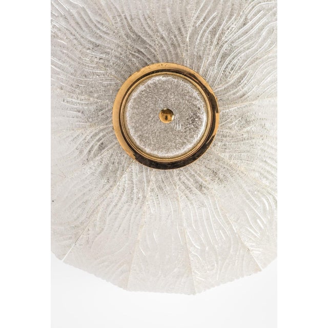 Ceiling Light Royal Model in Iron, Brass and Dew Glass from Barovier and Toso, 1970s For Sale - Image 6 of 10