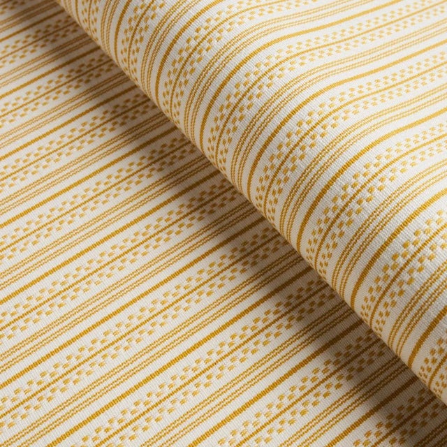 Schumacher Sample - Schumacher Jack Stripe Fabric in Yellow For Sale - Image 4 of 4