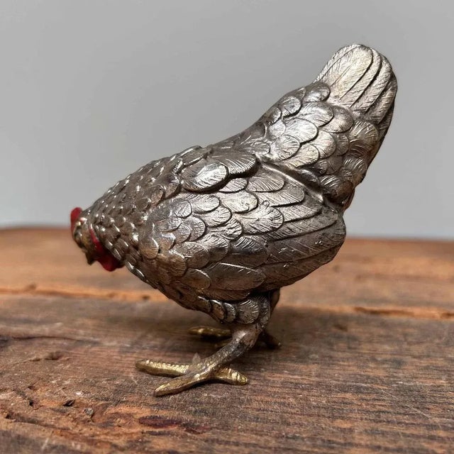 Red Japanese Okimono Rooster and Hen, 1920s, Set of 2 For Sale - Image 8 of 13