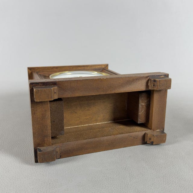 Vintage Wooden Fireplace Table Clock with Quartz Movement, 1960s For Sale - Image 9 of 13