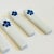 Late 20th Century Blue and White Flower Chopstick Rests - Set of 8 - Japan For Sale In San Francisco - Image 6 of 7