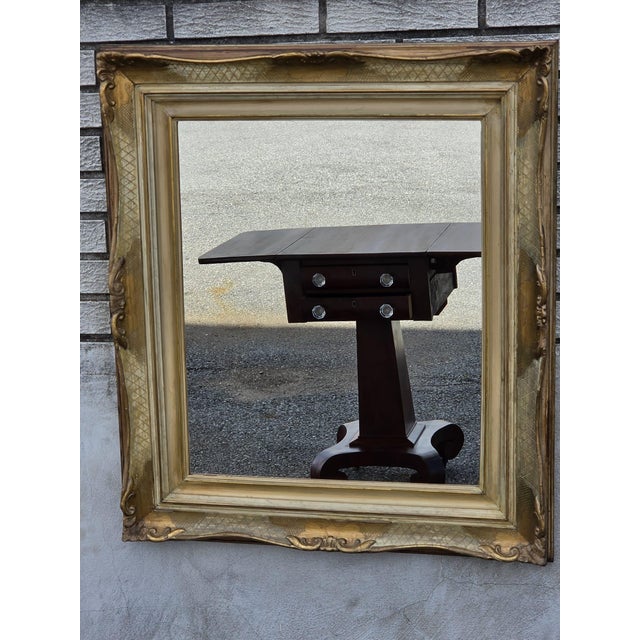 Pair of Hollywood Regency Mirrors Hand Painted and Gilded. For Sale - Image 4 of 12